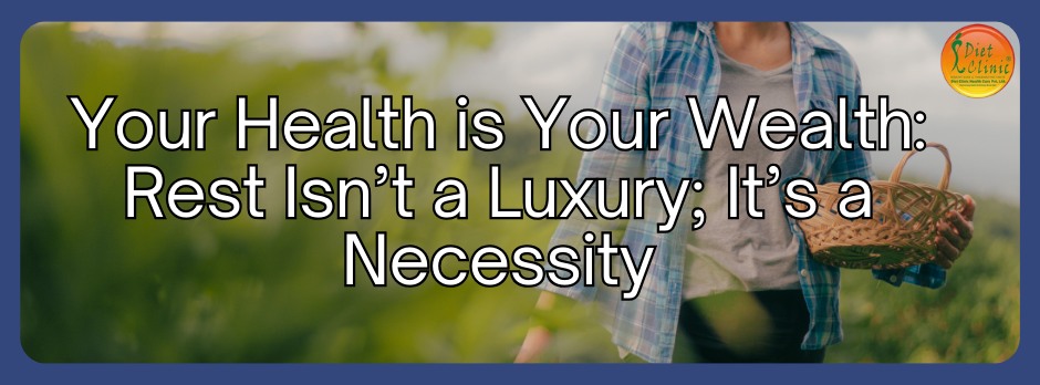 your health thrives in the balance between action and rest. Don’t just work hard—rest well, too.” – Dietician Sheela Seharawat